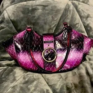 Purple snakeskin purse hotsell